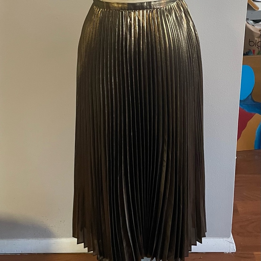 Metallic pleated Lauren by Ralph Lauren skirt